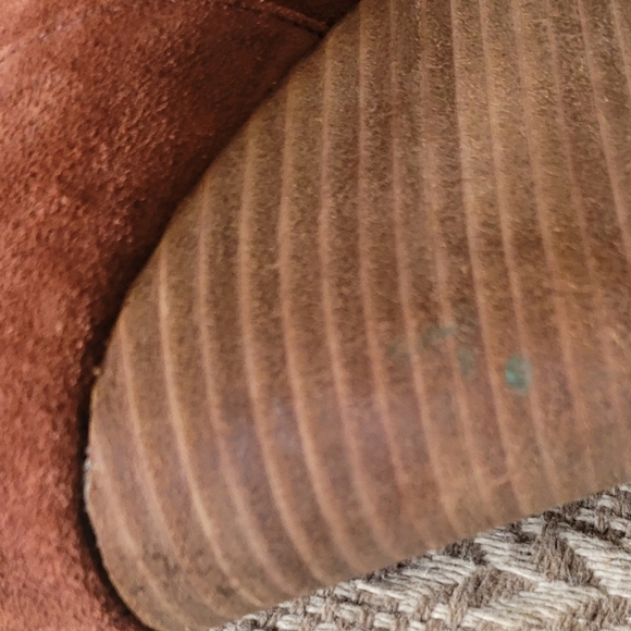 Lucky Brand Burnt Orange Suede Leather Lace Up Wedge Booties Ankle Boots Sz 8.5 - Picture 8 of 8